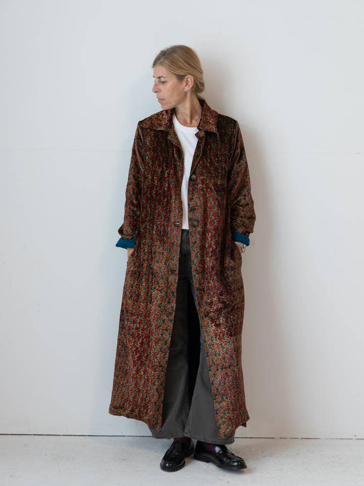 Meera Silk Velvet Coat for wholesale by Sanjanaandme