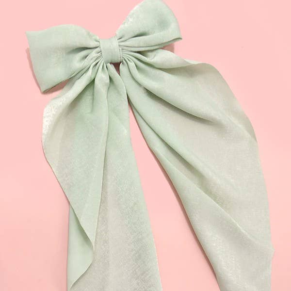 JOSSLYN by wall to wall - Wholesale Hair Clip - Women's - ORGANZA SHEER BOW RIBBON HAIR CLIPS | 40H754