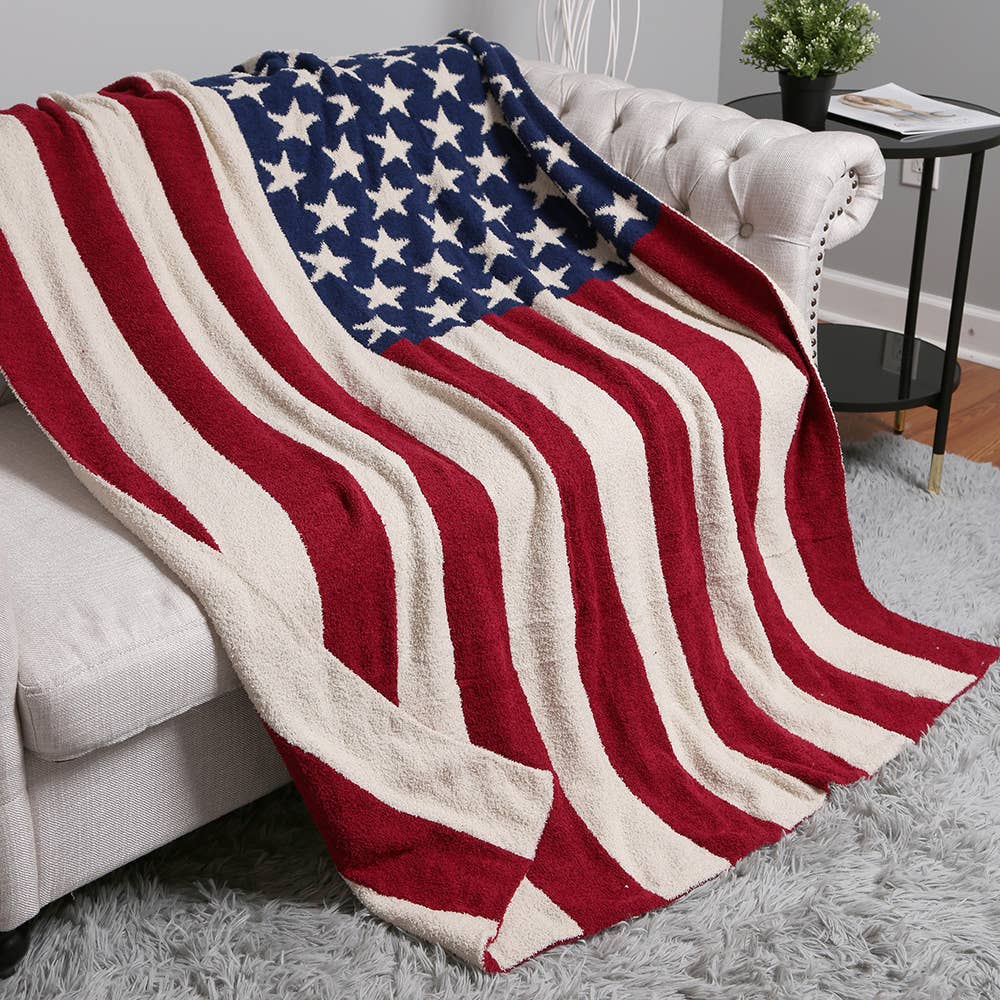 Sensibling Corp. - Wholesale Throw Blanket - American Flag Reversible Throw Blanket
0