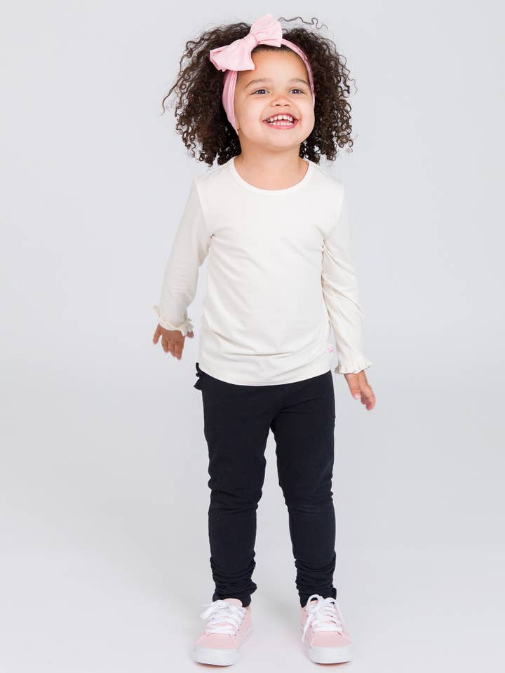 Baby Girls Black Ruched Bow Leggings
for wholesale on Faire3