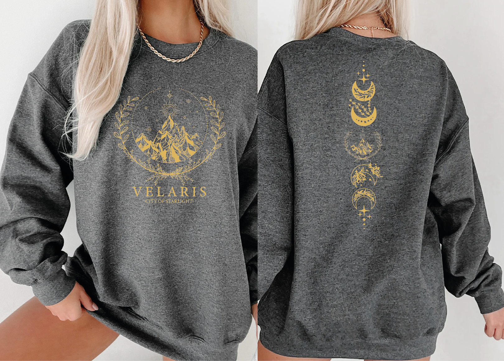MAYA TX - Wholesale Graphic Sweatshirt - Women's - Velaris Sweatshirt and Hoodie, Acotar Shirt, Sarah Maas X2782