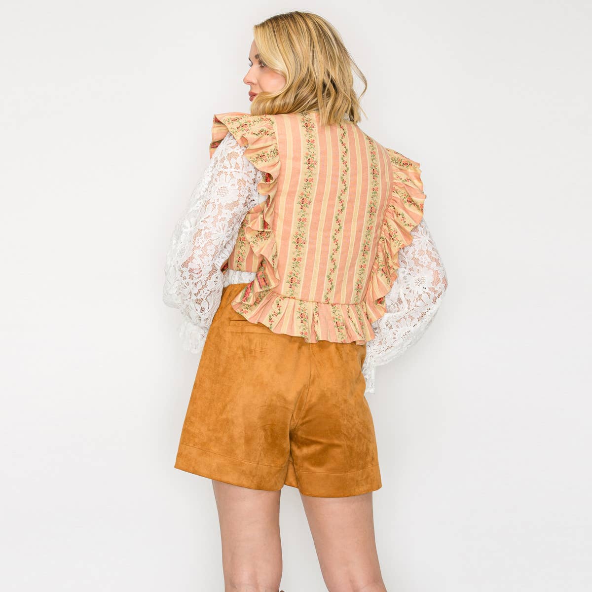 LoveWednesday - Wholesale Jacket - Women's - Favorite Vintage Wall Paper Quilted  Vest- LWJ11684