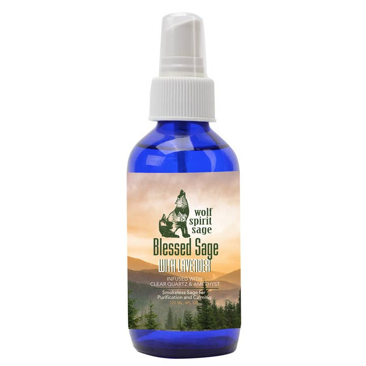 Wolf Spirit Sage - Wholesale Smudge Spray - Blessed Sage with Lavender Spray