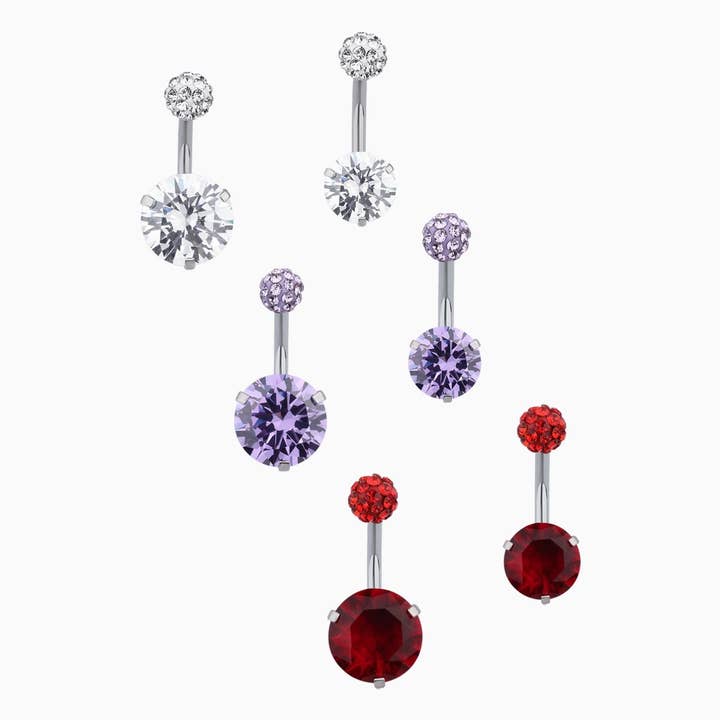Charm Gemstone Belly Ring for wholesale by oumo jewelry