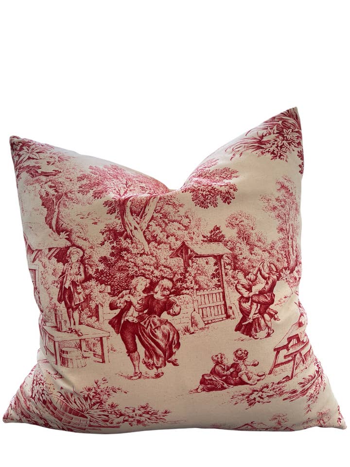 Almofada Freya Toile com Enchimento de Penas por atacado de Dahlia & Grace pillows