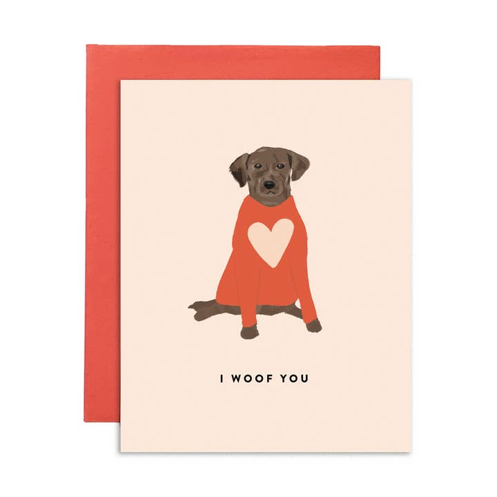Schattige Hondenkaart Ik Blaf Van Jou Liefdeskaart voor wholesale door Joy Paper Co.