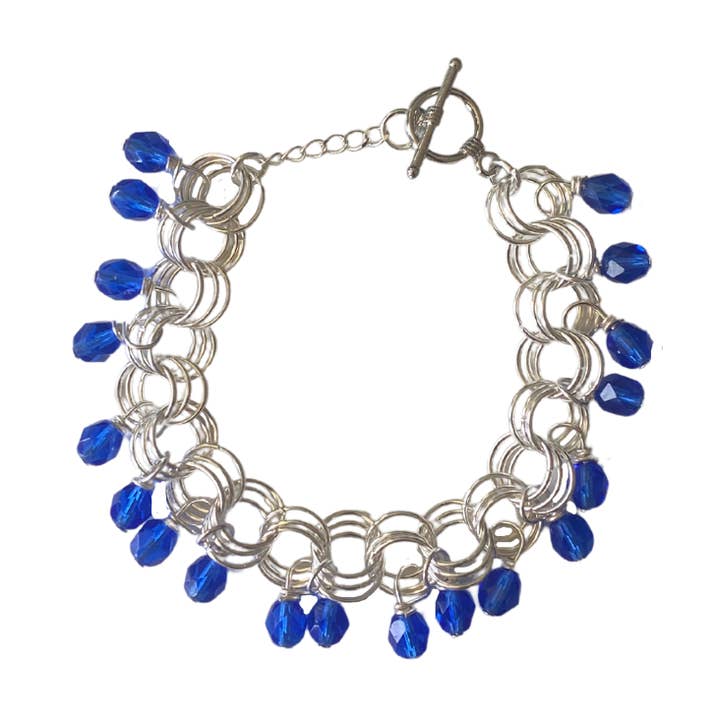 The Donna Bracelet in Light Cobalt Blue for wholesale by Links by J. Kiere