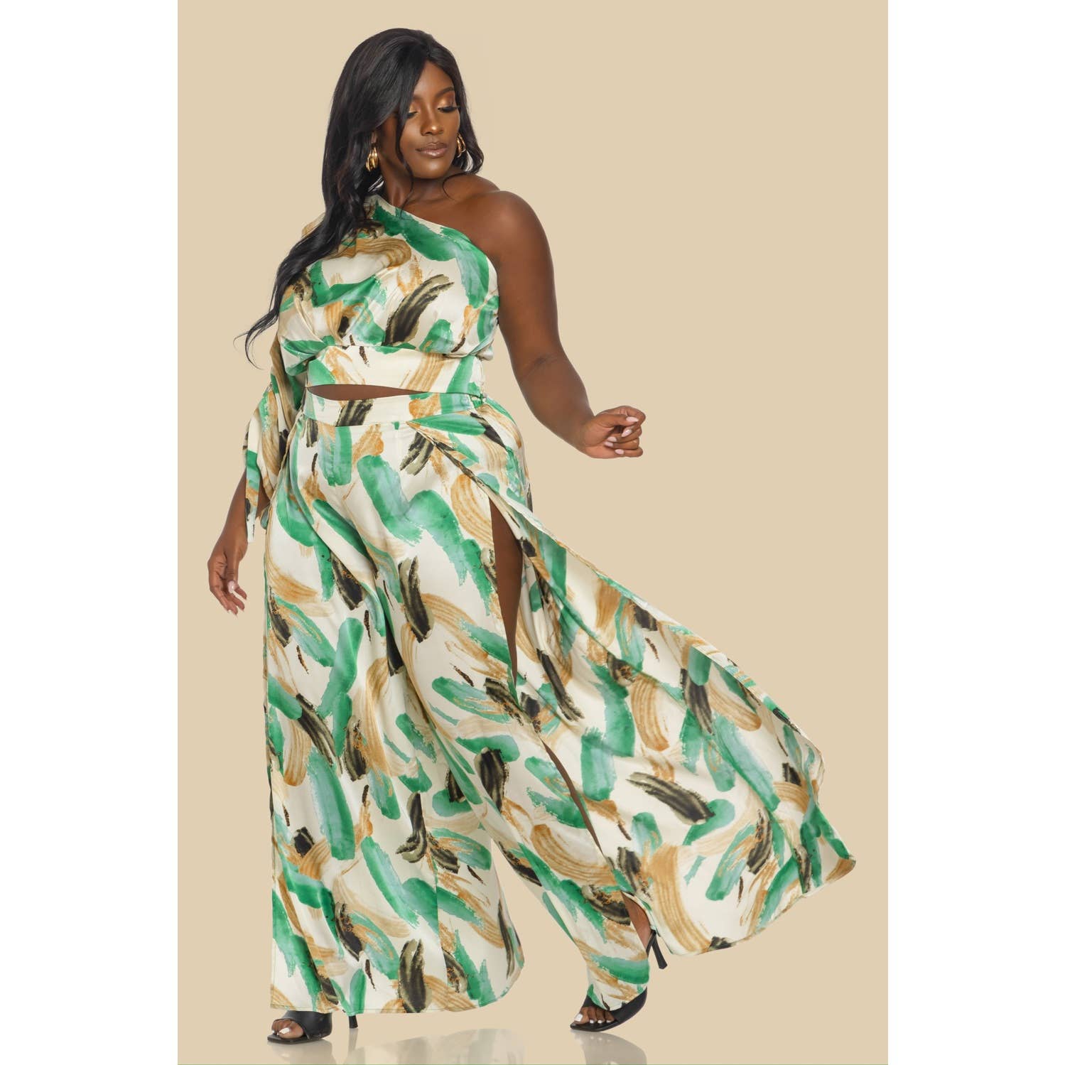 The Sang - Vente Jupe – femme - PLUS D'ENSEMBLES DE HAUT ET DE PANTALON IMPRIMÉS À UNE ÉPAULE8