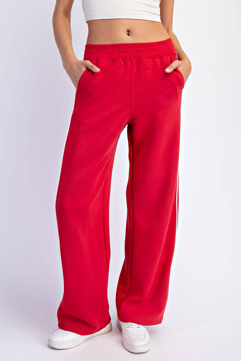 Rae Mode - Wholesale Athletic Pants - Women's - MODAL SCUBA TWO STRIPE PIPING STRAIGHT PANT10