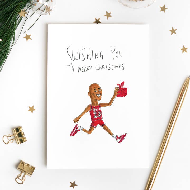 Well Drawn - Wholesale Christmas card - Swishing You A Merry Christmas1