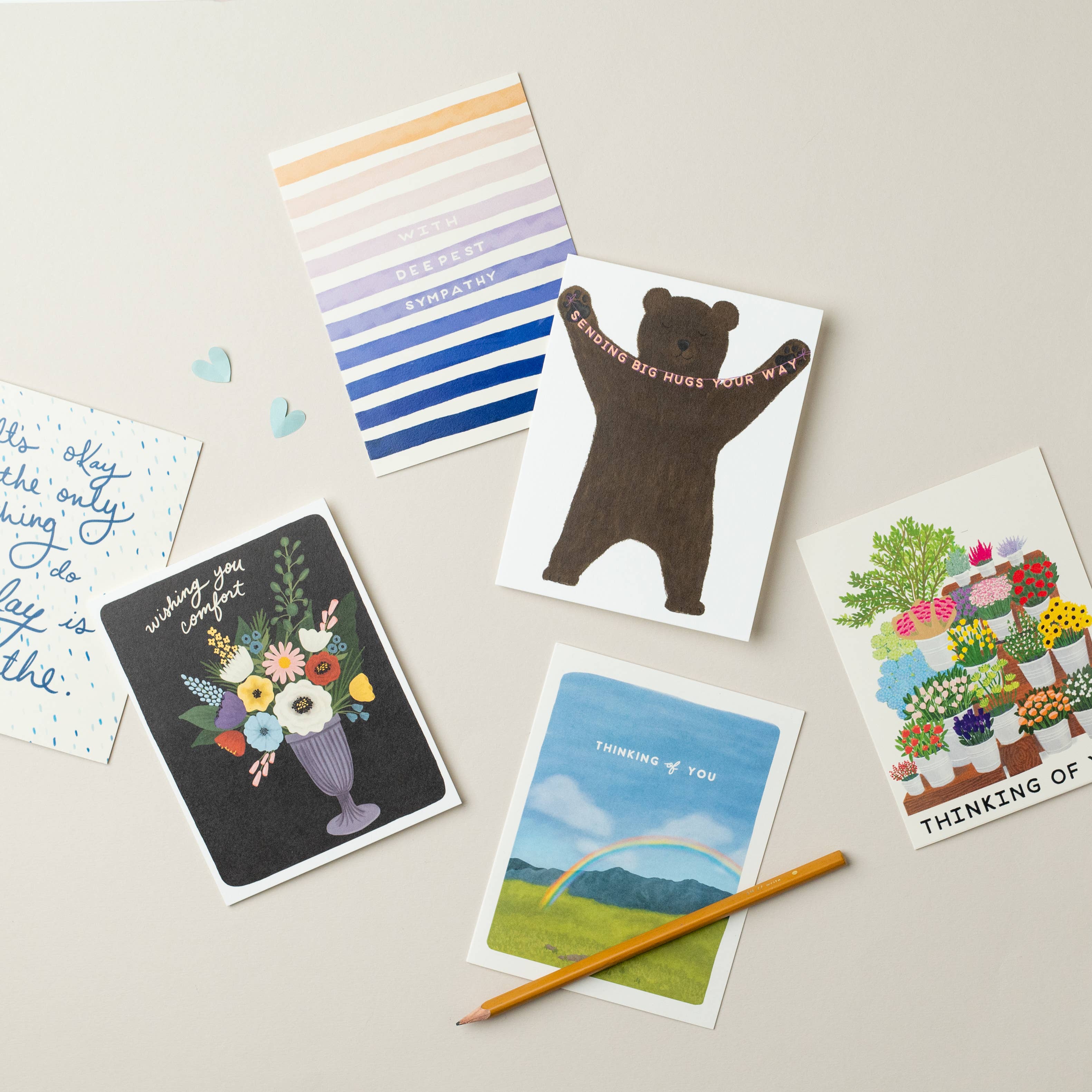 Slightly Stationery – postal de pensar em ti por atacado – A Pensar em Tu Rainbow | Pensando em You Card1