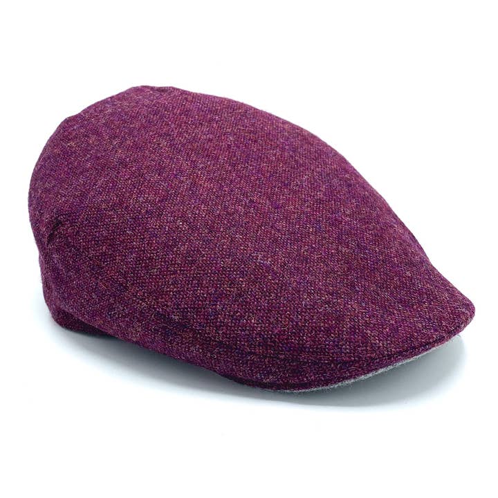 FIGO PURPLE/GREY FLAT CAP for wholesale by Kempadoo Millar Headwear