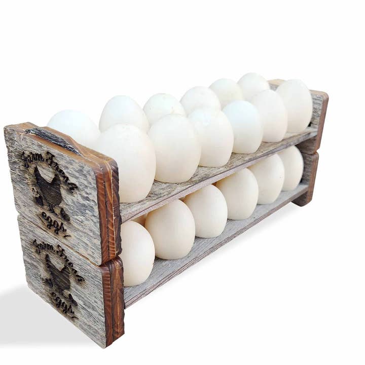 Rockin'Wood – wholesale Äggkopp/-hållare – Ägghållarbricka - Stapelbart äggställ för bänkskiva