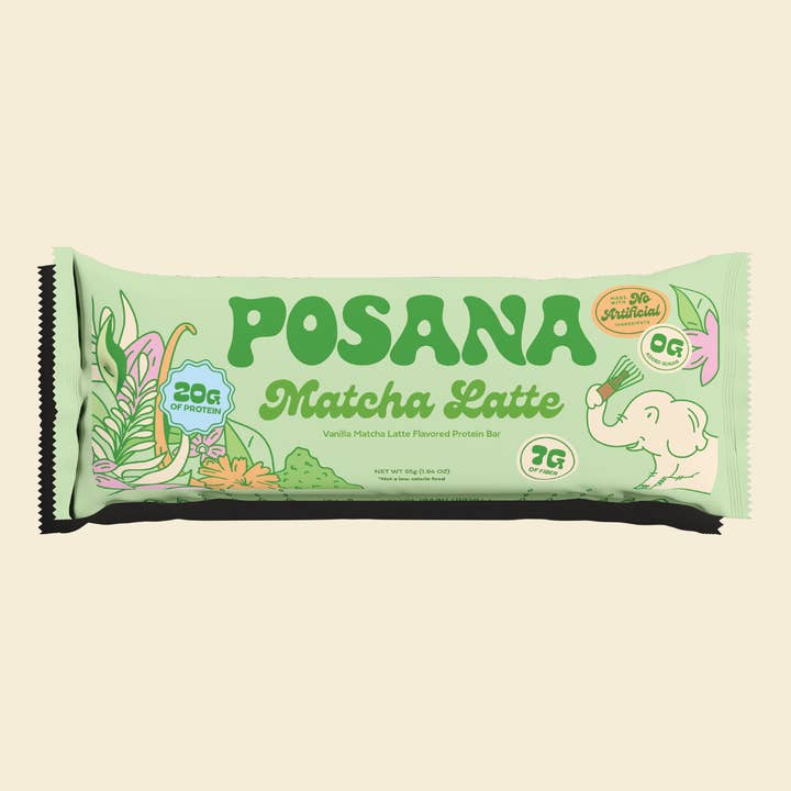 Posana - Wholesale Snack Bar - Matcha Vanilla Latte (12-pack)