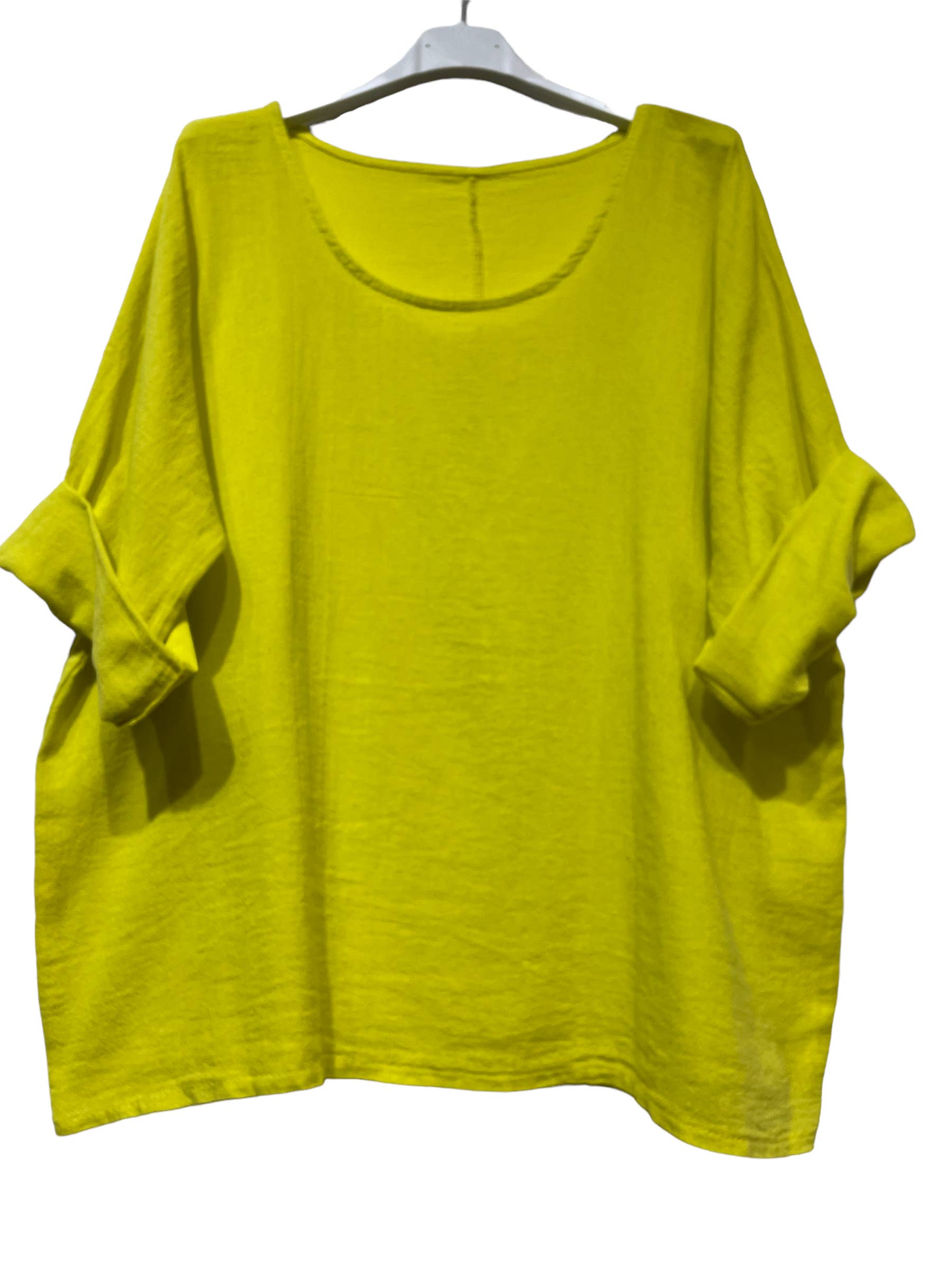 LINEN & COTTON HOUSE – Engroshandel T-shirt – til kvinder – Crop-top i bomuld og hør, bedst sælgende model 101155