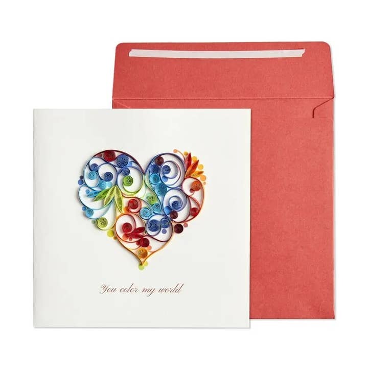 Gequilte Regenbooghart Jubileumkaart voor wholesale door NIQUEA.D