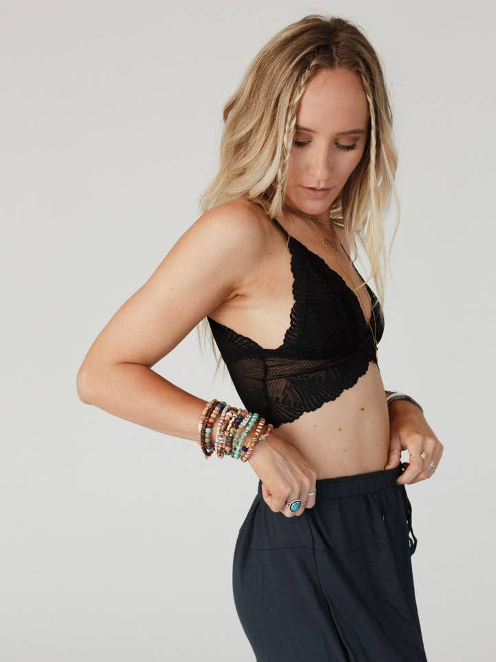 Butterfly Beauty Bralette - Black for wholesale on Faire1