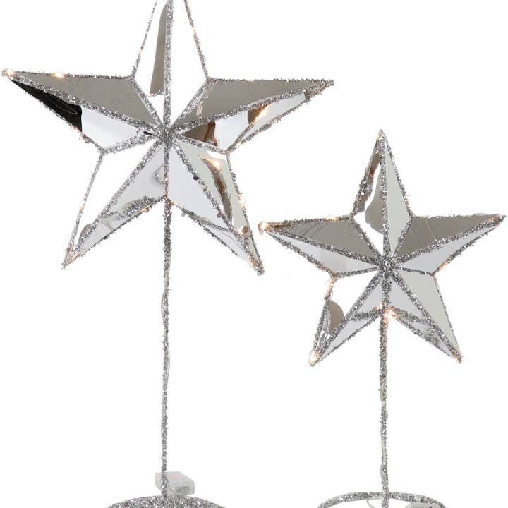 HOFF-INTERIEUR - Wholesale Christmas Decoration - LED LIGHT STARS REFLECTION 2-PIECE SET (HOFF6354)0