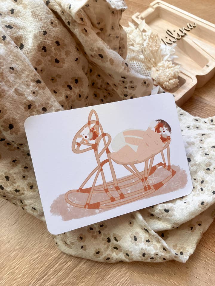 Barnkort "Elena" (min bohemiska bebis) kort för wholesale av Milina Designs