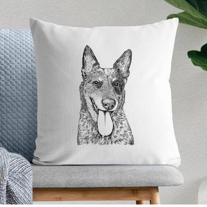 Madison the Blue Heeler - Throw Pillow Cover for wholesale by Inkopious