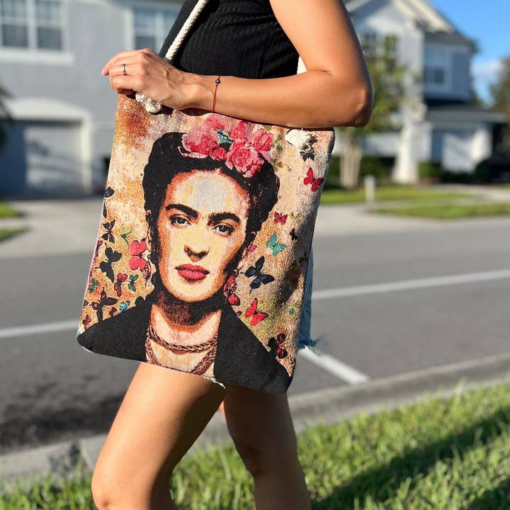 Umays Boho - Wholesale Tote Bag - Women's - Frida Kahlo Shoulder Bag, Handmade Tote Bag for Women4