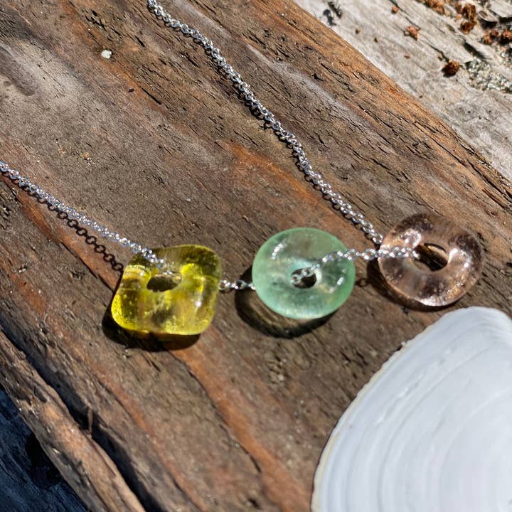 Peppermint Charms - Wholesale Pendant/Charm Necklace - Trip of Depression glass necklace sterling silver