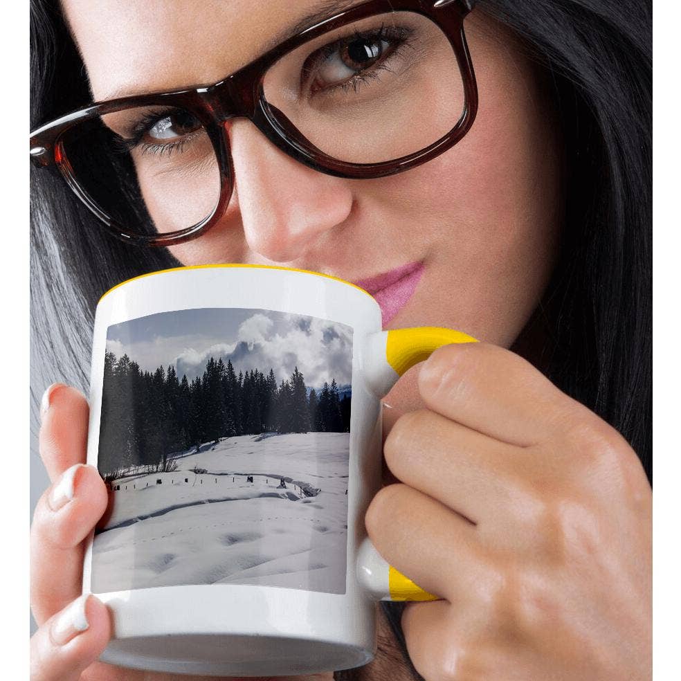 3dRose - Wholesale Coffee Mug - 3dRose, Trail in the Snow in Mountains, Mug1