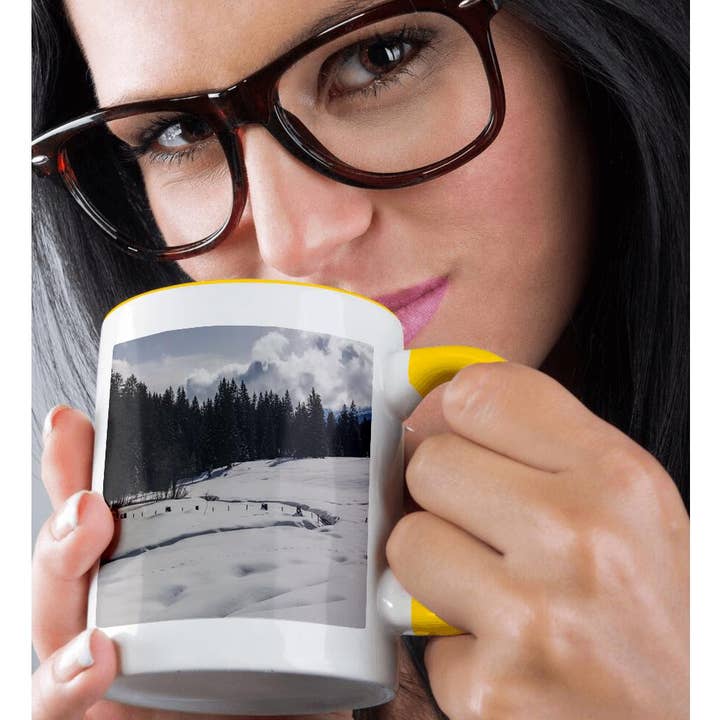 3dRose - Wholesale Coffee Mug - 3dRose, Trail in the Snow in Mountains, Mug1