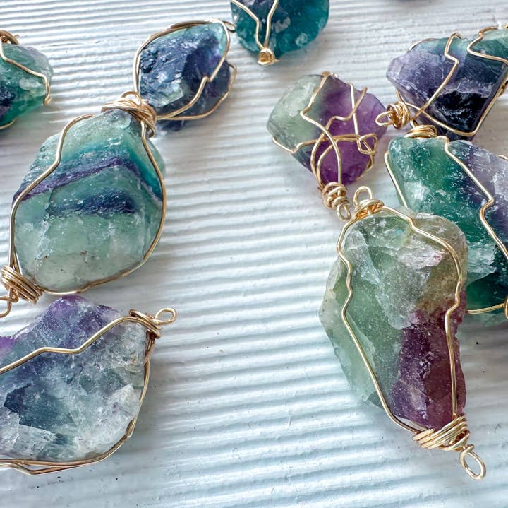 Elise Marie DeSigns - Wholesale Decorative Tassel/Wall Drop - Fluorite Crystal Garland | Handcrafted Wire Wrapped Decor4