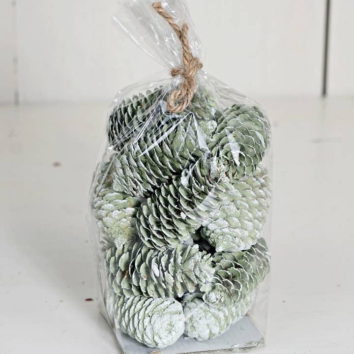 Impressive Enterprises, Inc. - Wholesale Christmas Decoration - ISB69793- Mix Green Long pinecone Bag