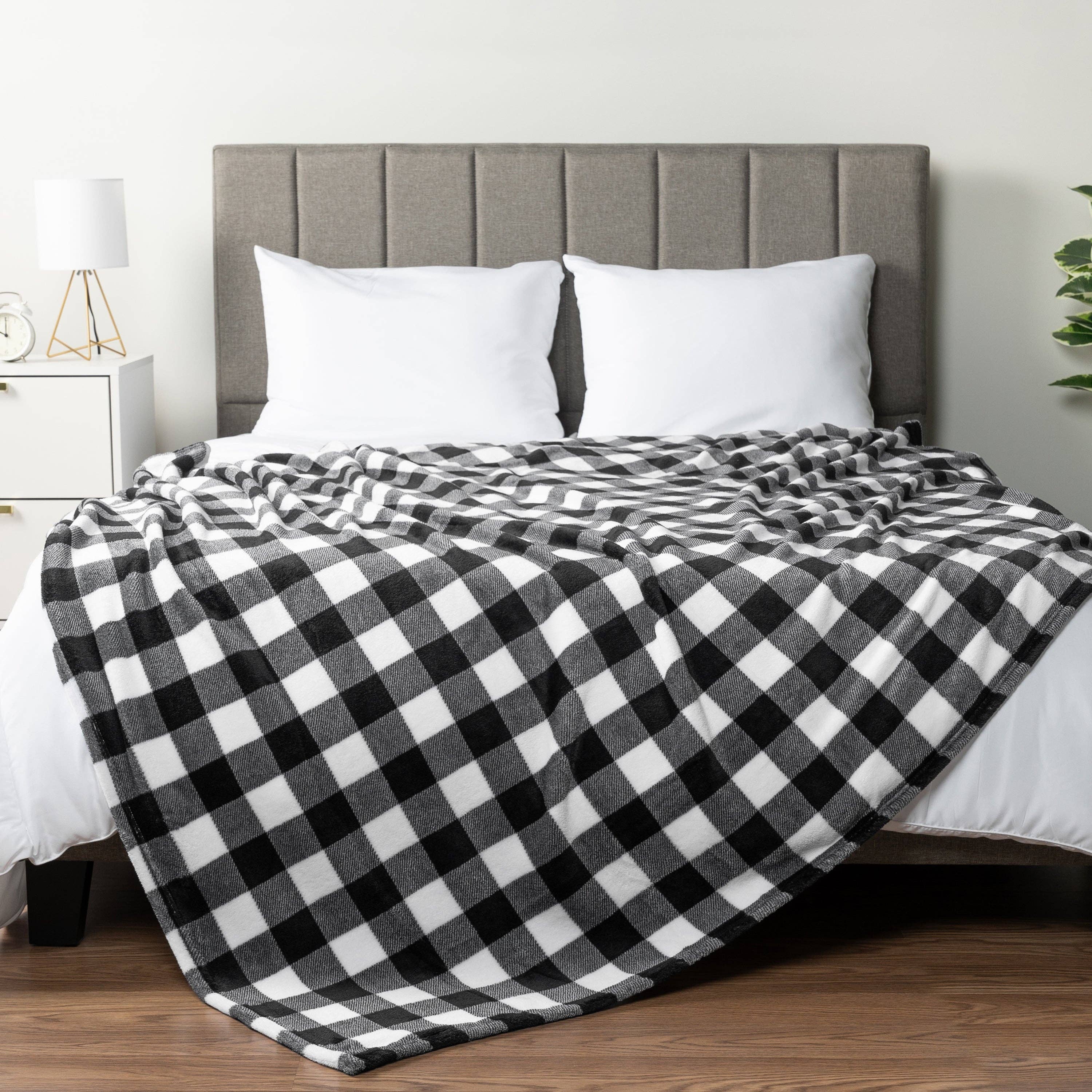 Pavilia – Engroshandel Tæppe – Rutemønstret fleeceplaid i microfiber4