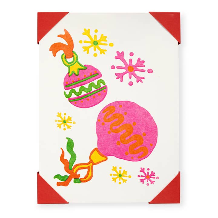 Baubles | Christmas Notelet Cards (5-Pack) 🎄 for wholesale by Archivist Gallery | United States