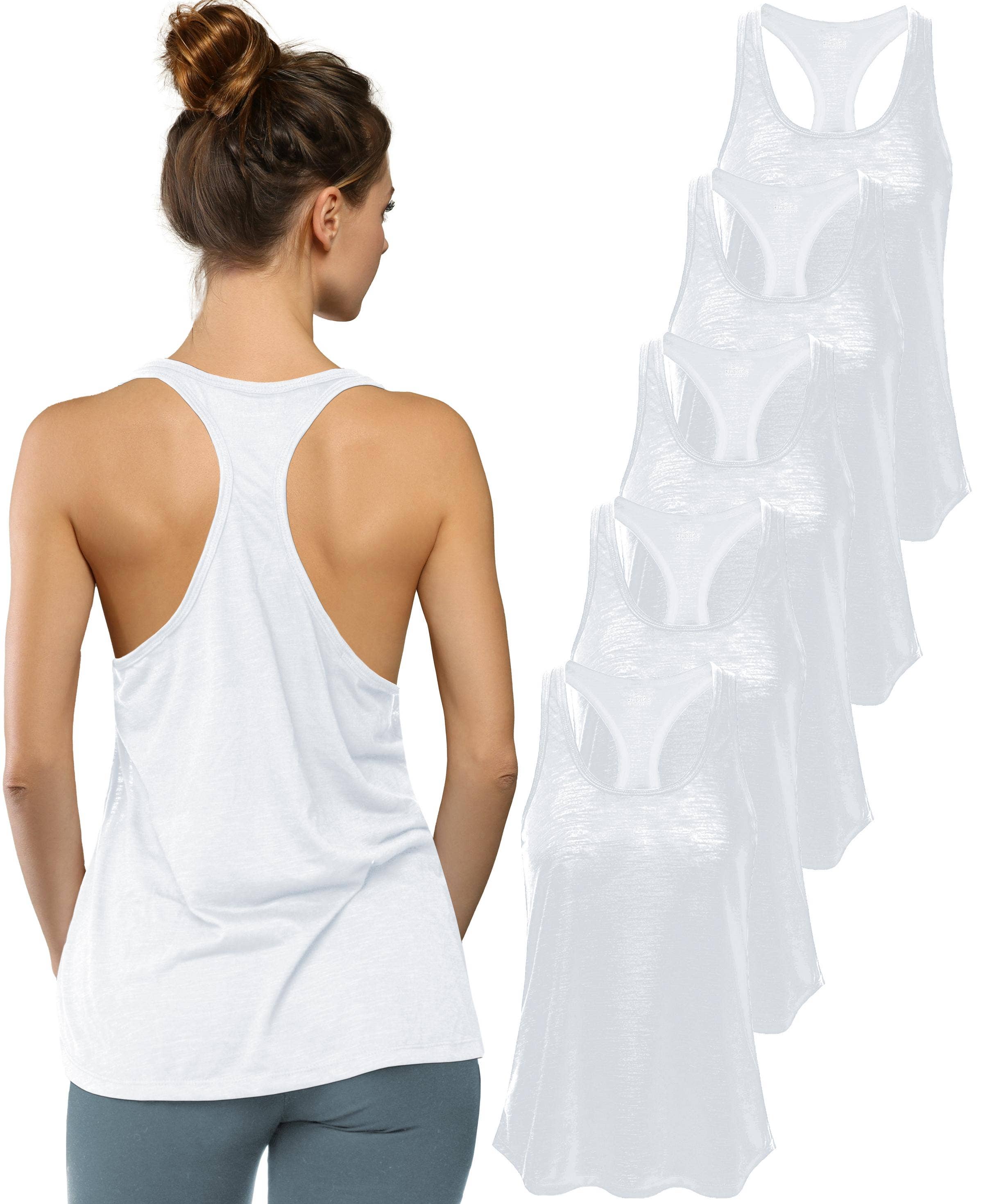 I-Wear Brands – Engroshandel Tanktop – Kvinder – 5 Pack Kvinder Svømmetøj Poly-Slub Udbrændthed Tank Top12