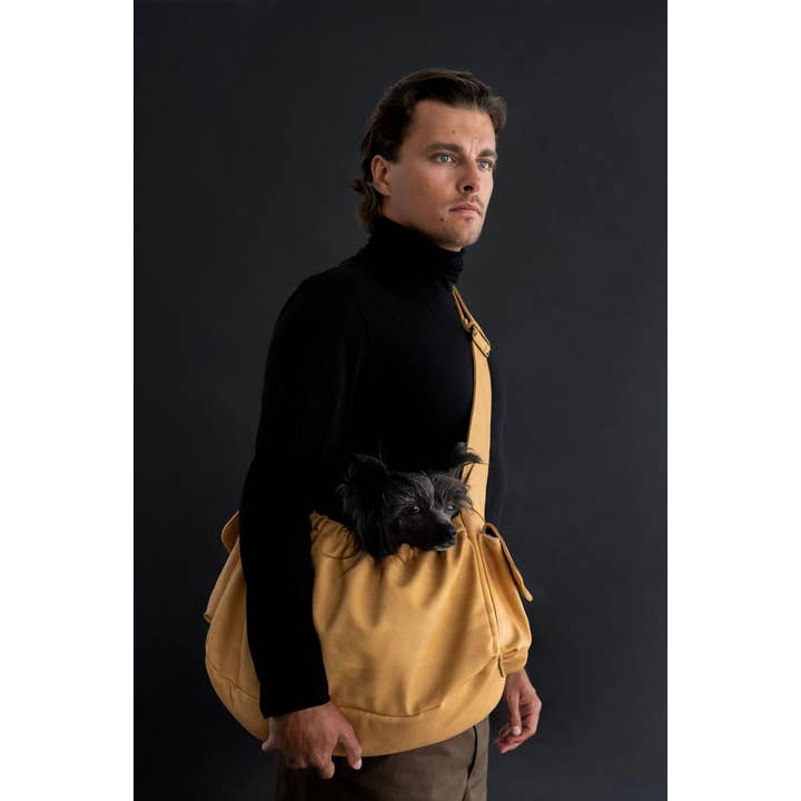 NOAH AND PAW LLC - Wholesale Pet Carrier - Cat/Dog - Vegan Leather Pet sling Carrier, Ruffle Style21