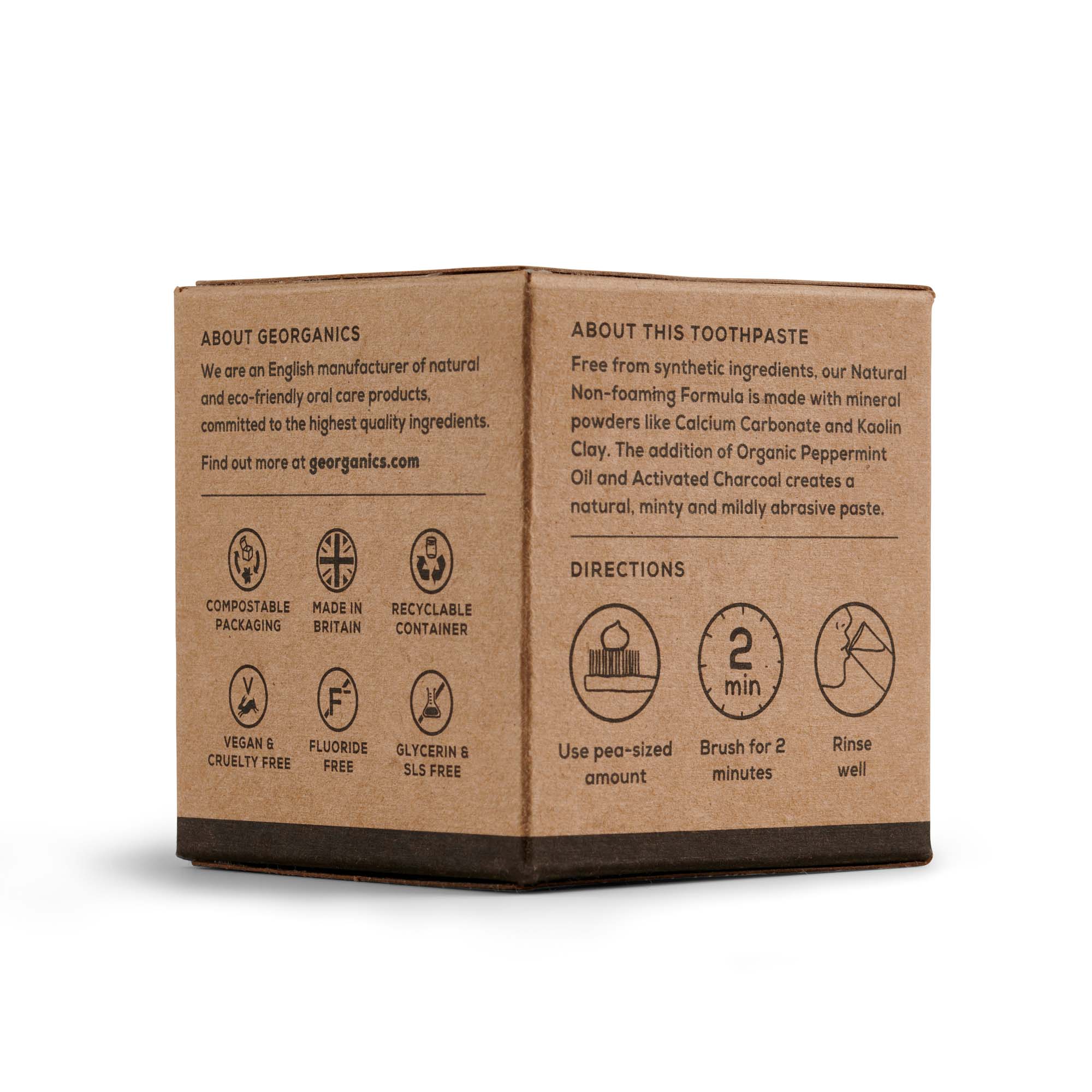 Georganics - Vendita all'ingrosso Dentifrici - Dentifricio Minerale al Carbone Attivo2