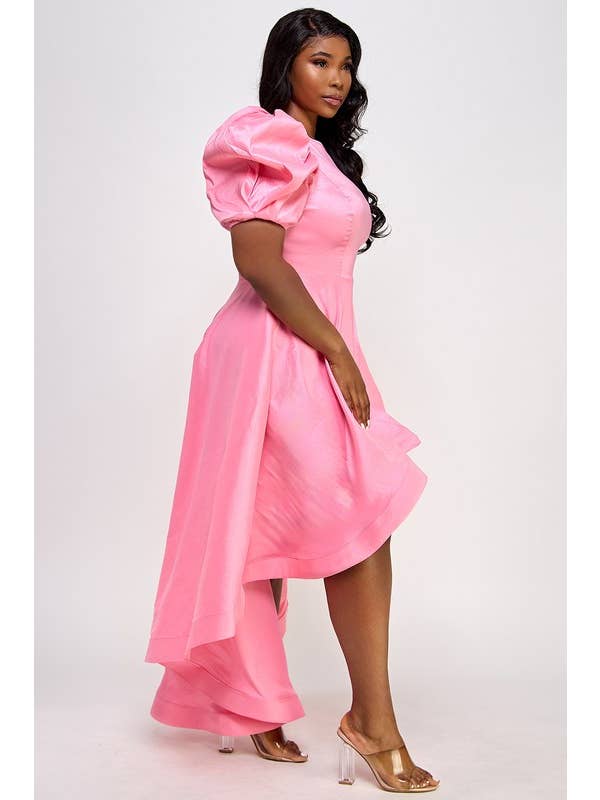 Namatt Design - Vente Robe – femme - Robe midi évasée à manches courtes Plus Puff13