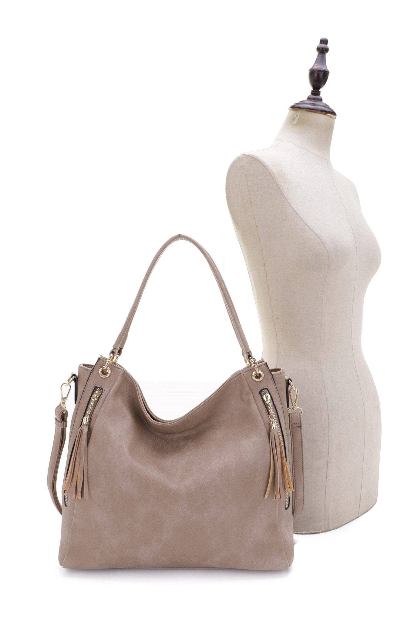 MiMi Wholesale - Wholesale Shoulder Bag - Women's - Tonya Ladies Hobo Shoulder Bag Double Zipper15