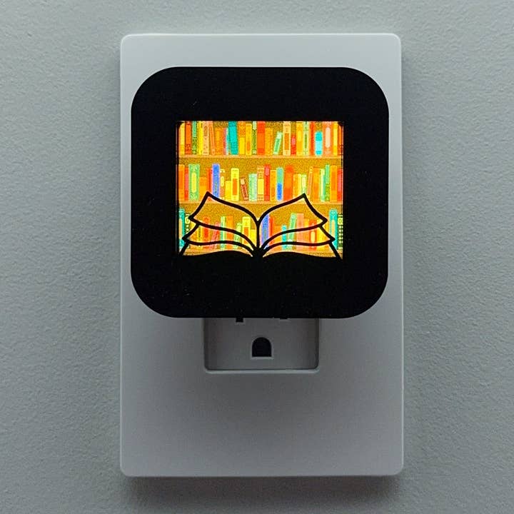 Open Book in Library Night Light for wholesale by Swaplights Night Lights