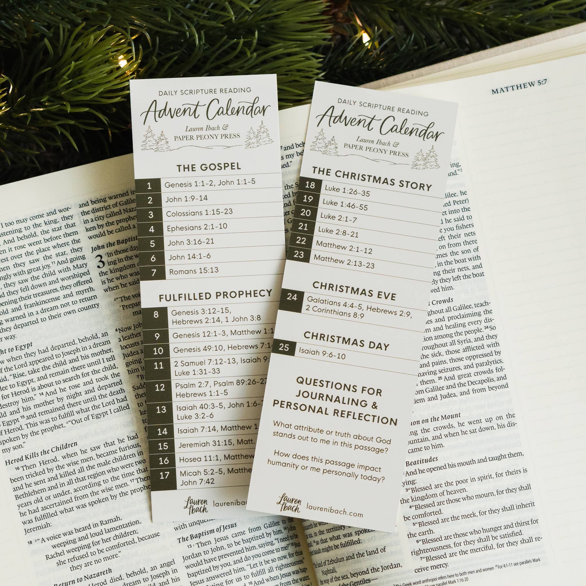 Lauren Ibach - Wholesale Bookmark - Scripture Reading Advent Calendar Bookmark4