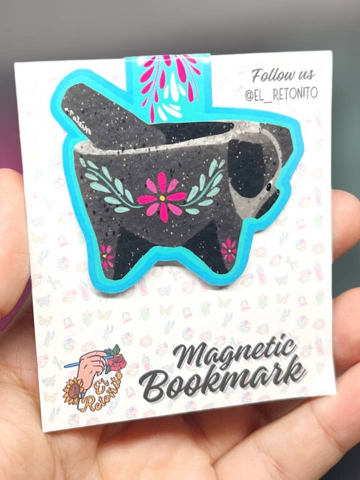 Marque-page magnétique Molcajete pour la vente par El Retoñito