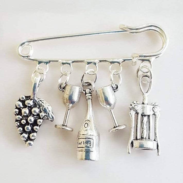 Wine Lover Pin Brooch for wholesale by Zamsoe