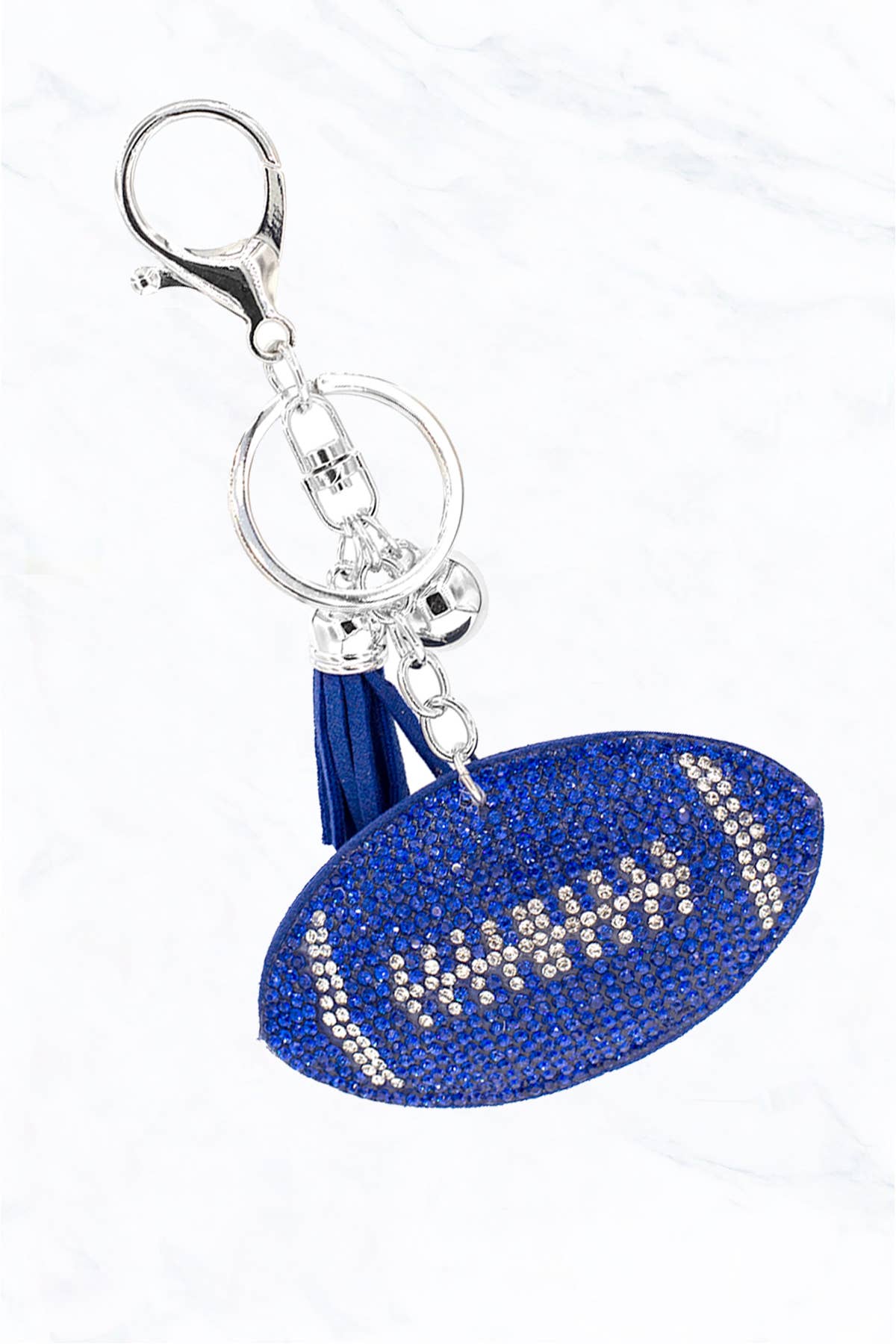 Suzie Q USA - Wholesale Keychain - Women's - Glittering Football with Tassel Keychain3