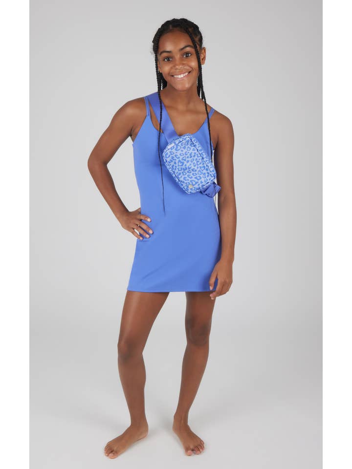 90 Degree by Reflex - Wholesale Athletic Dress - Kids - Girls Lux Tennis Dress with Inner Bra and Fanny Bag - Set