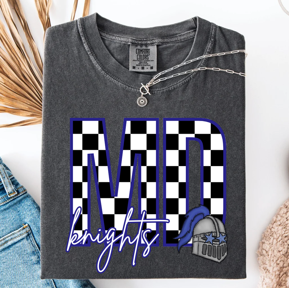  Pepper Block Letter Checker Graphic Tee for wholesale on Faire10