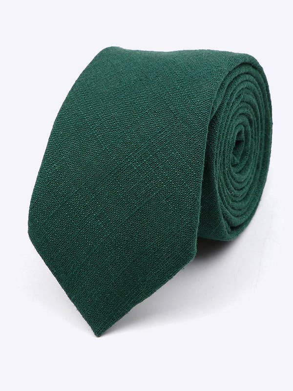 Green Tie No. 4 Men's Linen "Basile" for wholesale by Unipap's