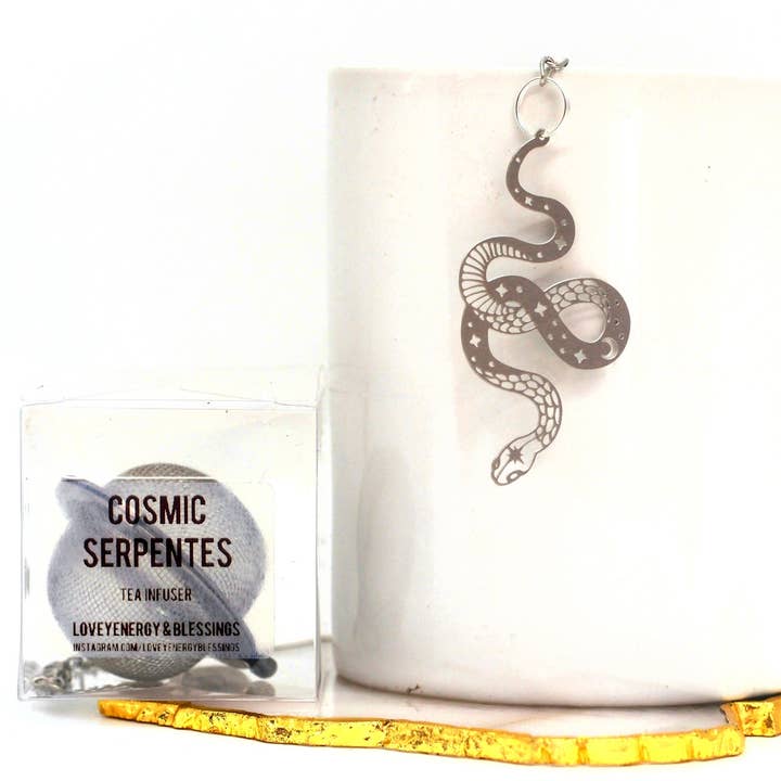 Loveyenergy & Blessings - Wholesale Tea Strainer/Infuser - Cosmic Serpentes Tea Infuser, Loose Leaf Tea Steeper0
