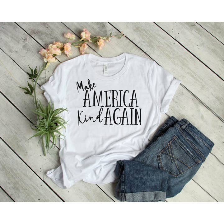 Make America Kind Again Sew Vicious Tee Top Shirt Handmade T for wholesale by Sew Vicious