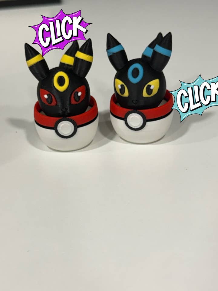 Umbreon impresso em 3D numa Pokébola — clicker anti-stress por atacado de Upstate Design Decor