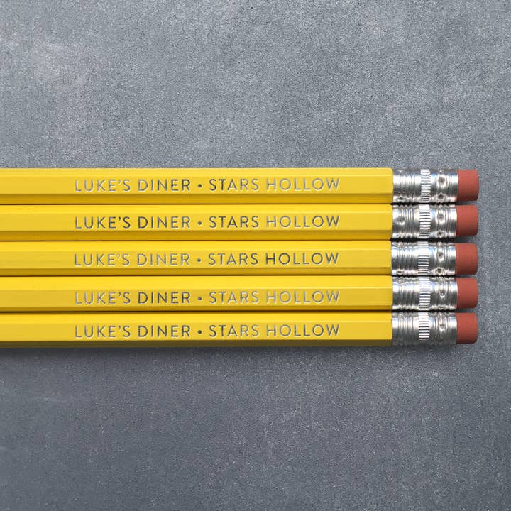 Luke's Diner, Stars Hollow - Pencil Pack of 5 for wholesale by Huckleberry Letterpress