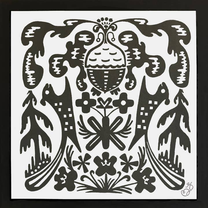 Morning Paper dot Design - Wholesale Art Print - Chipmunk silkscreen print3